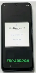 Download FRP APK for Android Google account lock bypass with green download button.