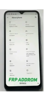 Final factory data reset after successful Google account lock bypass.