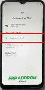 Step 1: Android phone welcome screen showing the start of FRP bypass process